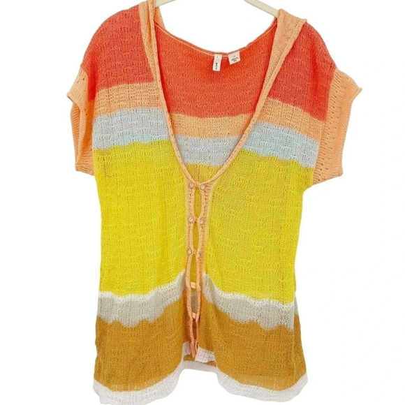 Moth Anthropologie Women's Size Small Knit Hooded Cardigan Sweater - Picture 1 of 6